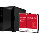 Asustor Drivestor 2 Pro Gen2 incl. 2x WD Red Plus 4 TB harde schijf nas Zwart, USB