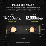 Corsair MP700 PRO SE Hydro X 4 TB SSD Zwart, PCIe 5.0 x4 | NVMe 2.0 | M.2 2280, mit Wasserkühlungs-Block