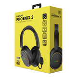 Hator Phoenix 2 Wireless over-ear gaming headset Zwart, RGB, 2.4GHz / Bluetooth 5.4 / USB-C