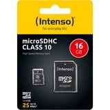 Intenso microSDHC 16GB Class 10 geheugenkaart incl. SD adapter