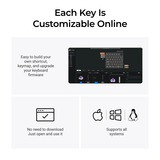 Lemokey L0 HE One Handed Magnetic Switch Gaming Keyboard Zwart, US lay-out, RGB, Nuclear PBT, 8K, Knob