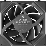 Lian Li UNI FAN TL LCD FLEX RGB case fan Zwart, 124 x 120 x 28 mm, PWM