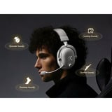 MCHOSE V9 Turbo+ Magnetic Wireless  over-ear gaming headset Wit/zilver, Nintendo Switch, PlayStation 4, PlayStation 5, Mobiel, Pc, 2.4G / Bluetooth / USB