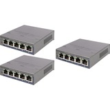 Netgear ProSAFE GS105E v2, 3 pack switch Grijs