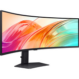 Samsung ViewFinity S49F950UAU 49" Curved UltraWide monitor Zwart, 2x HDMI, DisplayPort, 3x USB-A, USB-B, USB-C, RJ-45