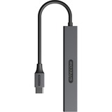 Sitecom USB-C naar 4x USB-A Nano usb-hub Grijs