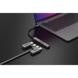 Sitecom USB-C naar 4x USB-A Nano usb-hub Grijs