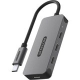 Sitecom USB-C naar 4x USB-C 10 Gbps Hub usb-hub Grijs