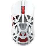 WLMouse Beast X Medium V2 Wireless Gaming Mouse - White/Red Wit/rood, 50 - 50.000 dpi, 8K, 2.4GHz / USB-C