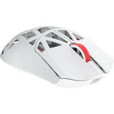 WLMouse Beast X Medium V2 Wireless Gaming Mouse - White/Red Wit/rood, 50 - 50.000 dpi, 8K, 2.4GHz / USB-C