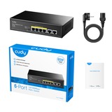 Cudy 6-Port 10/100M PoE+ Switch Zwart