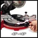 EINHELL TE-MS 18/8 Li-Solo Accu Afkort-/Verstekzaag afkort- en verstekzaag Rood, Accu en oplader niet inbegrepen