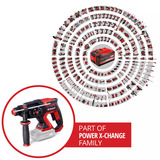 EINHELL TP-HD 18/22 D Li BL - Solo professional Accu Boorhamer Rood/zwart, Accu en oplader niet inbegrepen, Incl. opbergkoffer E-Case S-F