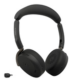 Jabra Evolve3 65 Flex MS on-ear headset Zwart, USB-C with Dongle, Bluetooth 5.3
