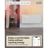 Mill Steel WiFi paneelverwarming PA1500WIFI4A, 1500 Watt convector Wit, wifi 2,4 GHz (wifi 6), Bluetooth 5.2, Zigbee 3.0 + App