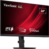 ViewSonic VA2408-HDJ Ergonomische monitor 23.8" Zwart (mat), 1x DisplayPort, 1x HDMI, 1x VGA