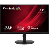 ViewSonic VA2408-HDJ Ergonomische monitor 23.8" Zwart (mat), 1x DisplayPort, 1x HDMI, 1x VGA
