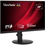 ViewSonic VA2408-HDJ Ergonomische monitor 23.8"  Zwart (mat), 1x HDMI, 1x Display Port, VGA, 100 Hz