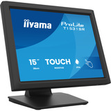 iiyama ProLite T1531SR-B2S 15" touchscreen monitor Zwart, 1x DisplayPort, 1x HDMI, 1x VGA