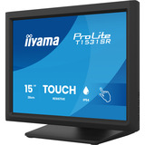 iiyama ProLite T1531SR-B2S 15" touchscreen monitor Zwart, 1x DisplayPort, 1x HDMI, 1x VGA