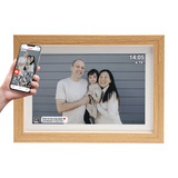 Denver PFF-1042LWMK2 Digitale fotolijst 10.1'' Houtkleur, 16 GB, USB-C, Wi-Fi