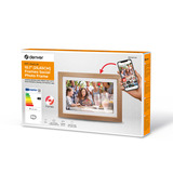 Denver PFF-1042LWMK2 Digitale fotolijst 10.1'' Houtkleur, 16 GB, USB-C, Wi-Fi