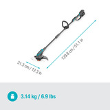 GARDENA PowerTrim 30 18V Set 4.0 Ah met 18V P4A Accu grastrimmer Grijs/turquoise, Accu en lader inbegrepen