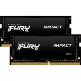 Kingston FURY 16 GB DDR4-3200 laptopgeheugen Zwart, KF432S20IBK2/16, Impact