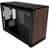 Lian Li A3-mATX Black (Wood Edition) midi tower behuizing Zwart/houtkleur | 2x USB-A | 1x USB-C | Tempered Glass