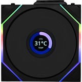 Lian Li UNI FAN TL 120 LCD Wireless RGB case fan Zwart, 120 x 124 x 28 mm, PWM, 1x 9-pin USB