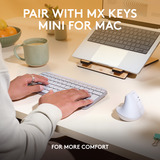 Logitech Lift voor Mac Wireless Verticale Ergonomische Muis Wit, 400-4000 DPI, Bluetooth Low Energy