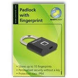 Navilock Padlock with fingerprint hangslot Zwart