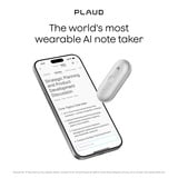 Plaud NotePin S dicteerapparaat Zilver, 64 GB, Bluetooth 5.2 / BLE (Bluetooth Low Energy) / Wi-Fi