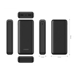 VEGER A20 powerbank 20.000 mAh Zwart