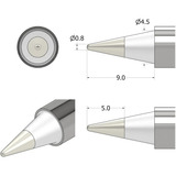 iFixit FixHub soldeerpunt met conische punt soldeerbout Zilver