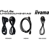iiyama ProLite LH5560UHS-B1AG 55" 4K Ultra HD Public Display Zwart (mat), HDMI, WiFi, USB, Audio, Android 