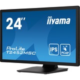 iiyama ProLite T2452MSC-B1AG 23.8" touchscreen monitor Zwart, 75 Hz, Touch, HDMI, DisplayPort, USB, Audio