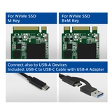 ACT Connectivity USB-C M.2 NVMe / PCIe SSD Behuizing, tool-free externe behuizing Grijs
