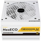 Antec NE1000G M White, 1000W voeding  Wit, 1x 12VHPWR, 4x PCIe, Full Kabel-Management