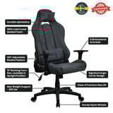 Arozzi Torretta Soft Fabric Dark Grey gamestoel Donkergrijs