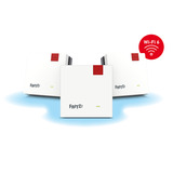 FRITZ! FRITZ!Mesh Set 1600 3-pack Edition International repeater Wit/rood, 3 stuks, Mesh Wi-Fi