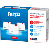 FRITZ! FRITZ!Mesh Set 1600 3-pack Edition International repeater Wit/rood, 3 stuks, Mesh Wi-Fi