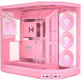 HYTE Y50 RGB Strawberry Milk midi tower behuizing Lichtroze | 2x USB-A | 1x USB-C | RGB | Tempered Glass