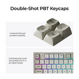 Keychron C2 Pro-M3, toetsenbord Grijs, US lay-out, Keychron Super Brown, RGB leds, OSA Double-Shot PBT, hot swap, 8000 Hz