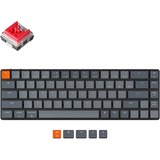 Keychron K7-D1, toetsenbord Zwart/grijs, US lay-out, Gateron Optical Red, white leds, 65%, ABS, Bluetooth 5.1