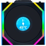 Lian Li UNI FAN SL120 LCD Wireless Reverse Blade case fan Zwart, 4-pin PWM fan-connector