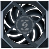 Lian Li UNI FAN SL120 LCD Wireless Reverse Blade case fan Zwart, 4-pin PWM fan-connector