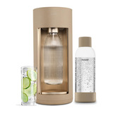 Mysoda Glassy Latte bruiswatertoestel Beige, Excl. CO2-gascilinder - met glazen en PET fles