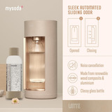 Mysoda Glassy Latte bruiswatertoestel Beige, Excl. CO2-gascilinder - met glazen en PET fles