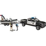 bruder RAM 2500 politietruck met boot + trailer Modelvoertuig 02507, Incl. 2 figuren